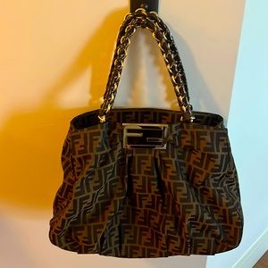 Fendi Bag-Zucca MIA Shoulder Bag- Very Good Condition